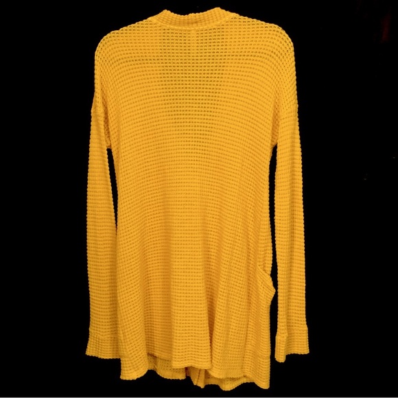 Native People Mustard Gold Long Sleeves Buttoned Front Cardigan - Picture 2 of 4